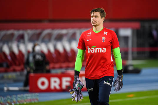 Goalkeeper Per Kristian Bråtveit of Norway