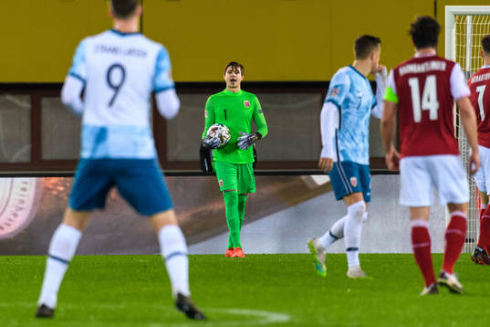Goalkeeper Per Kristian Bråtveit of Norway