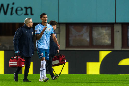 Ruben Gabrielsen of Norway leaves the pitch