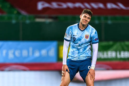 Jørgen Strand Larsen of Norway looks dejected