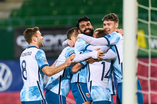 Ghayas Zahid of Norway celebrate with teammates