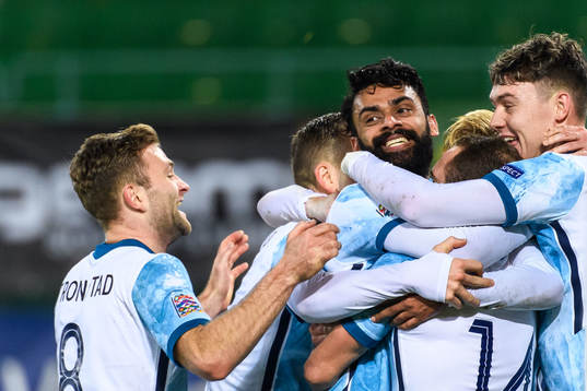 Ghayas Zahid of Norway celebrate with teammates