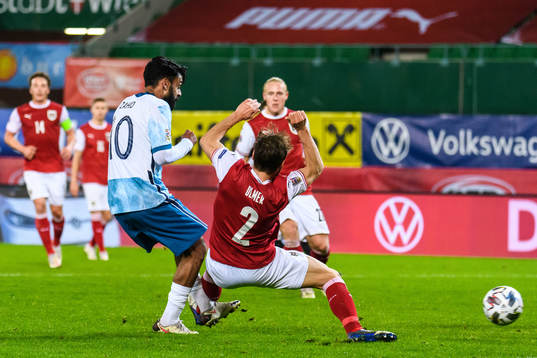 Ghayas Zahid of Norway scores the 0-1 goal