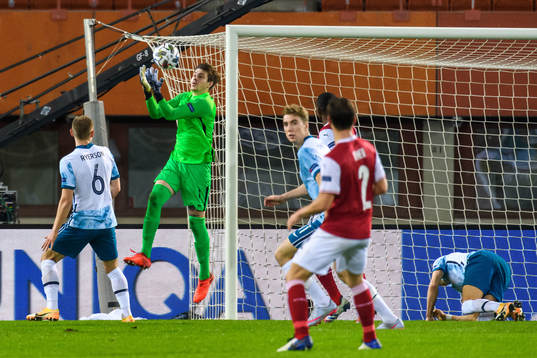 Goalkeeper Per Kristian Bråtveit of Norway