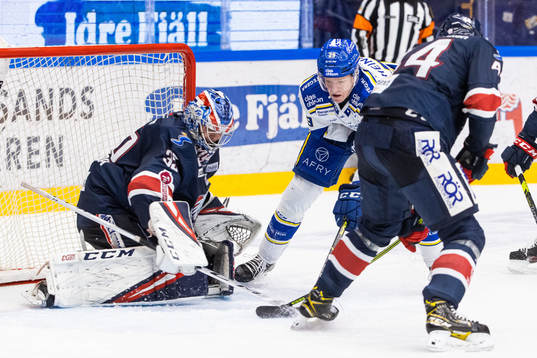 Linköpings målvakt Niklas Lundström och Leksands Emil