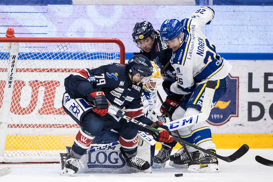 Linköpings Patrik Lundh och Leksands Patrik Norén