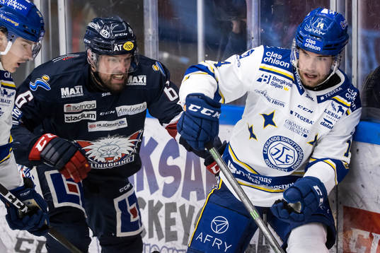 Linköpings Jonas Holös och Leksands Oskar Lang