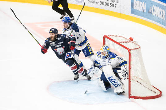 Leksands Johan Fransson och Linköpings Jimmy Andersson och