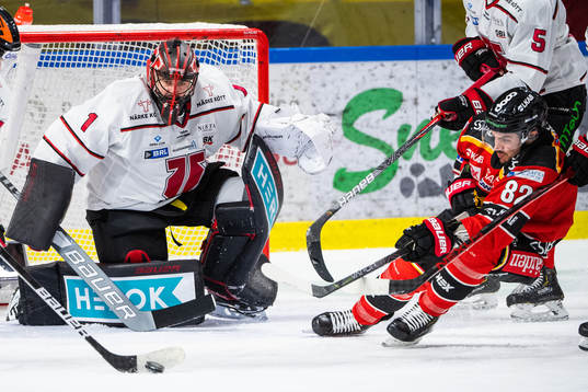 Örebros målvakt Jhonas Enroth och Luleås Chris Desousa