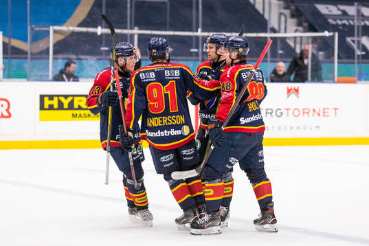 Djurgårdens Kalle Östman, Linus Andersson och Alexander