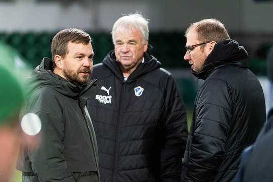 Sundsvalls tränare Henrik Åhnstrand och Halmstads