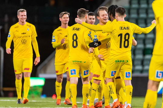 Halmstads spelare jublar