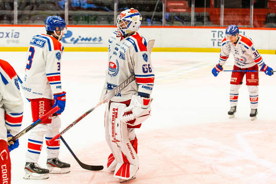 Oskarshamns målvakt Tex Williamsson deppar