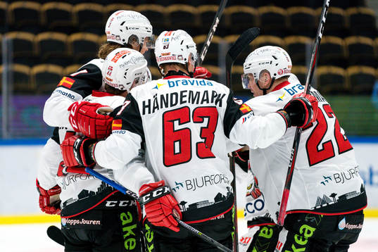Malmö Redhawks Malte Setkov, Jesper Jensen Aabo , Fredrik
