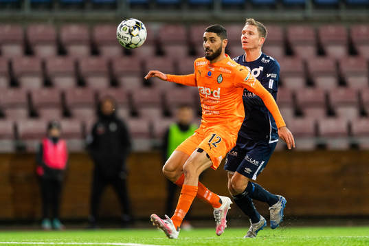 AFC Eskilstunas Pontus Rödin och Degerfors Johan Bertilsson