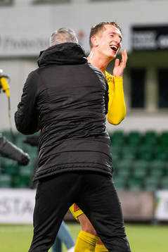 Halmstads Isac Harrysson jublar