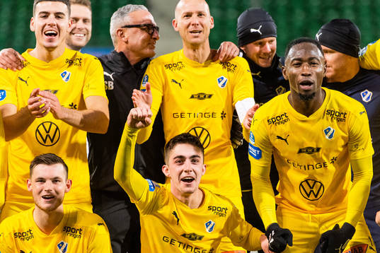 Halmstads Emil Tot Wikström, Sadat Karim och Andreas