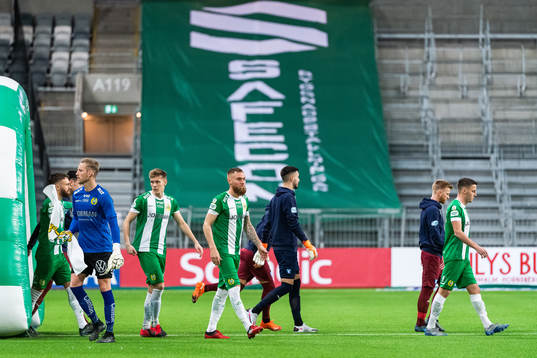 Hammarbys spelare gör entré