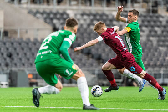 Malmö FFs Anders Christiansen och Hammarbys Jeppe Andersen