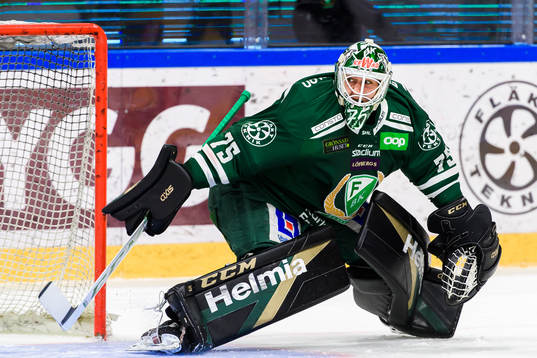 Färjestads målvakt Arvid Holm