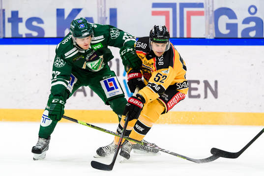 Färjestads Adam Ginning och Luleås Karl Fabricius