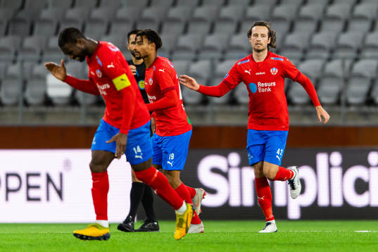 Helsingborgs Mikkel Diskerud jublar reducerar till 2-1