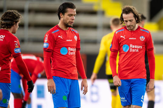 Helsingborgs Erik Figueroa och Mikkel Diskerud deppar