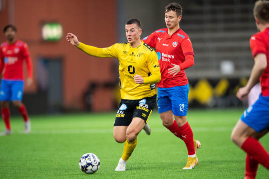 Elfsborgs Simon Olsson och Helsingborgs Alex Timossi