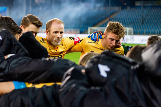 Vegard Leikvoll Moberg and Isak Amundsen of Bodø/Glimt