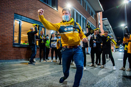 Aasmund Bjørkan, head of sports at Bodø/Glimt, celebrates