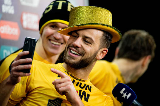 Philip Zinckernagel of Bodø/Glimt celebrates winning the