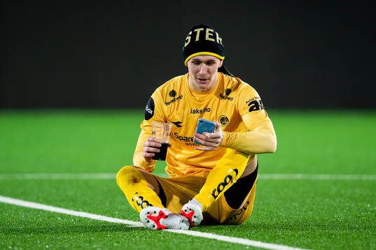 Ola Solbakken of Bodø/Glimt celebrates winning the league
