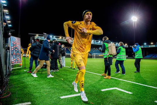 Ola Solbakken of Bodø/Glimt celebrates winning the league