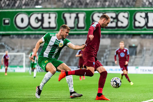 Hammarbys Richard Magyar och Malmö FFs Ola Toivonen