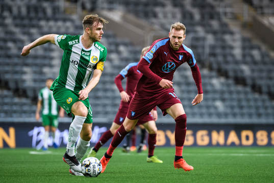 Hammarbys Richard Magyar och Malmö FFs Ola Toivonen