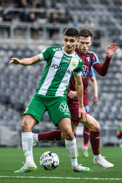 Hammarbys Aimar Sher och Malmö FFs Arnór Traustason