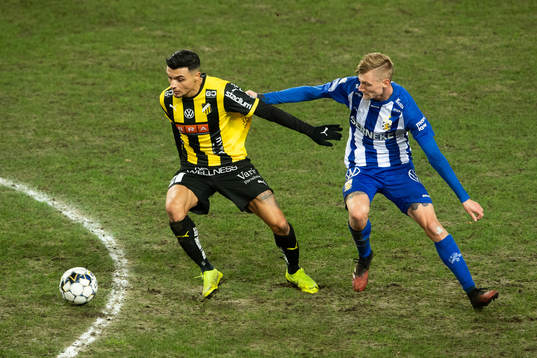 Häckens Ahmed Yasin och IFK Göteborg Sebastian Eriksson