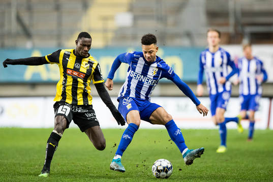 Häckens Godswill Ekpolo och IFK Göteborg Tobias Sana