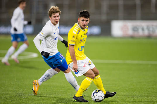 Falkenbergs Edi Sylisufaj och IFK Norrköpings Alexander