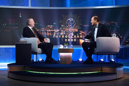 Fotbollförbundets ordförande Karl-Erik Nillson och