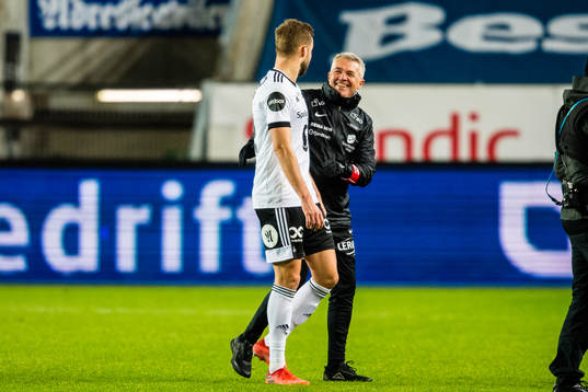 Holmar Örn Eyjolfsson of Rosenborg and Kåre Ingebrigtsen,