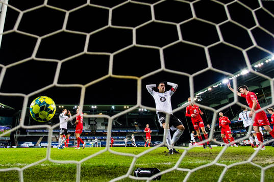 Dino Islamovic of Rosenborg looks dejected