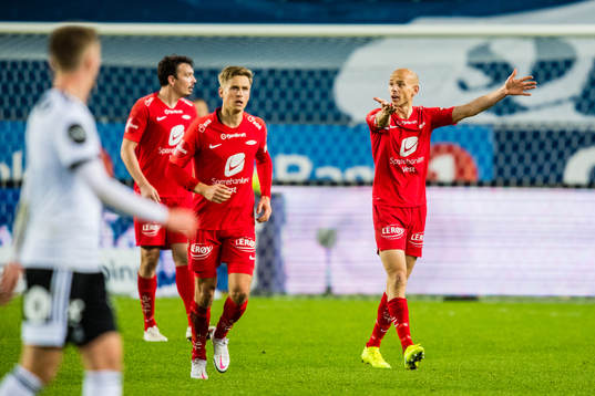 Ruben Kristiansen of Brann looks dejected