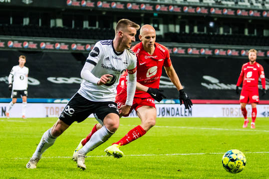 Erlend Dahl Reitan of Rosenborg and Ruben Kristiansen of