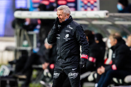 Kåre Ingebrigtsen, head coach of Brann, reacts