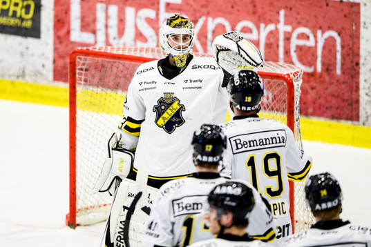 s målvakt Claes Endre jublar med lagkamrater
