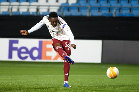 Folarin Balogun of Arsenal scores the 0-3 goal