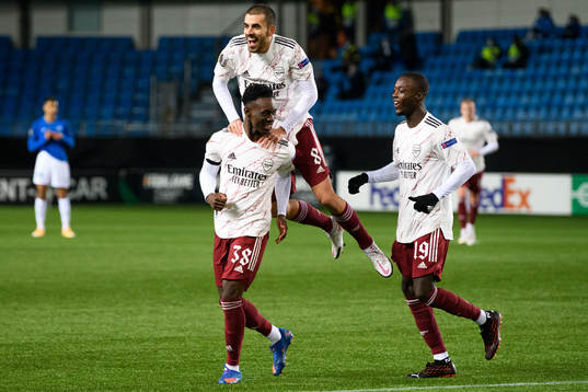 Folarin Balogun, Dani Ceballos and Nicolas Pépé of