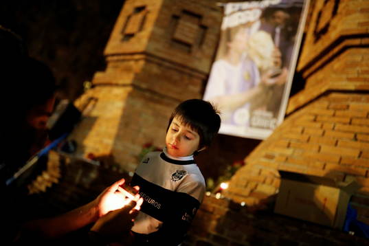 Five years old Inaki Gonzalez Reynoso, who was born in