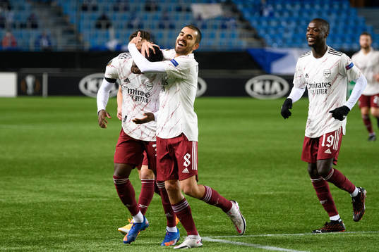 Folarin Balogun, Dani Ceballos and Nicolas Pépé of